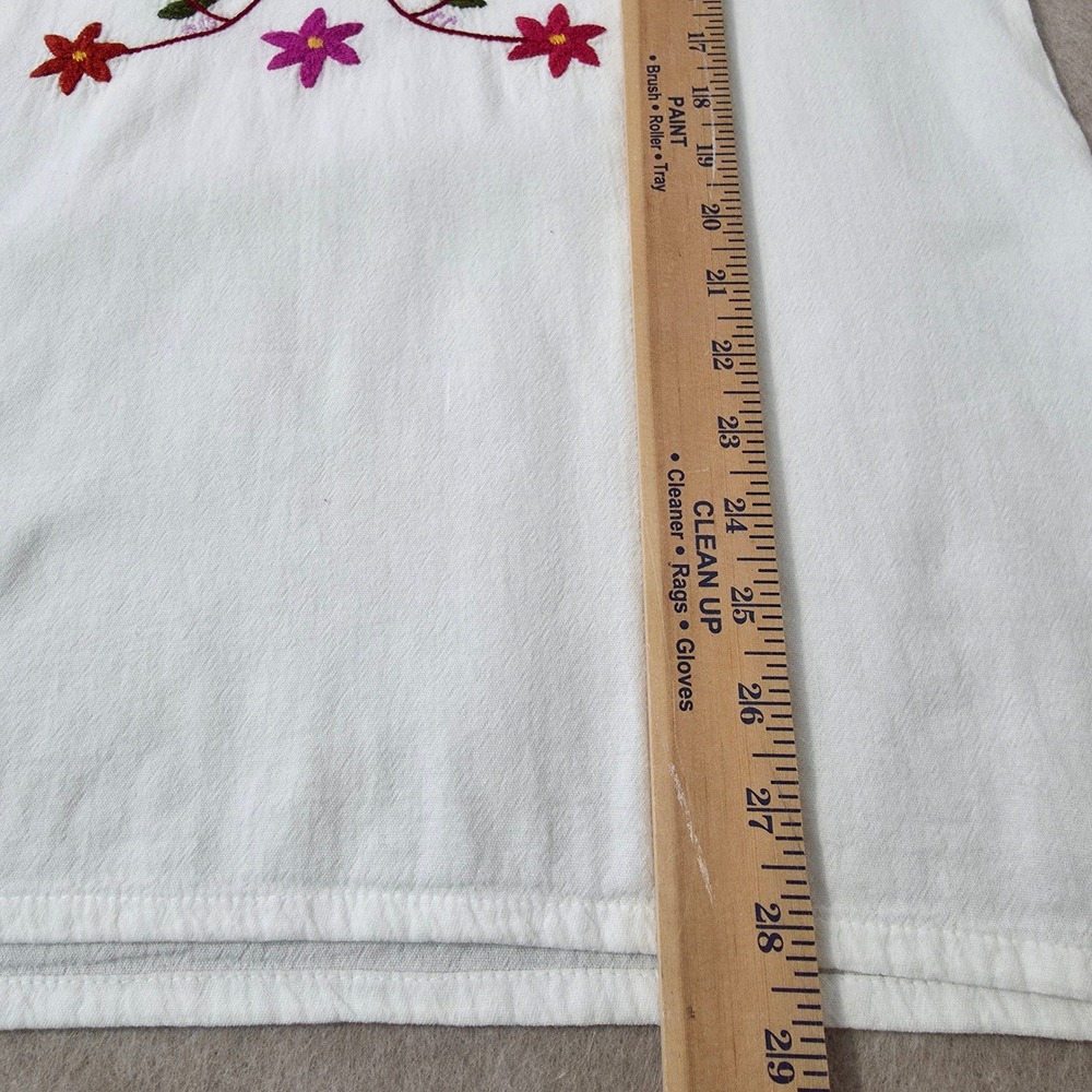 Embroidered Designs Handmade Floral Folk Art Tunic Sz S Cottage Boho Hippie Top - Picture 6 of 9